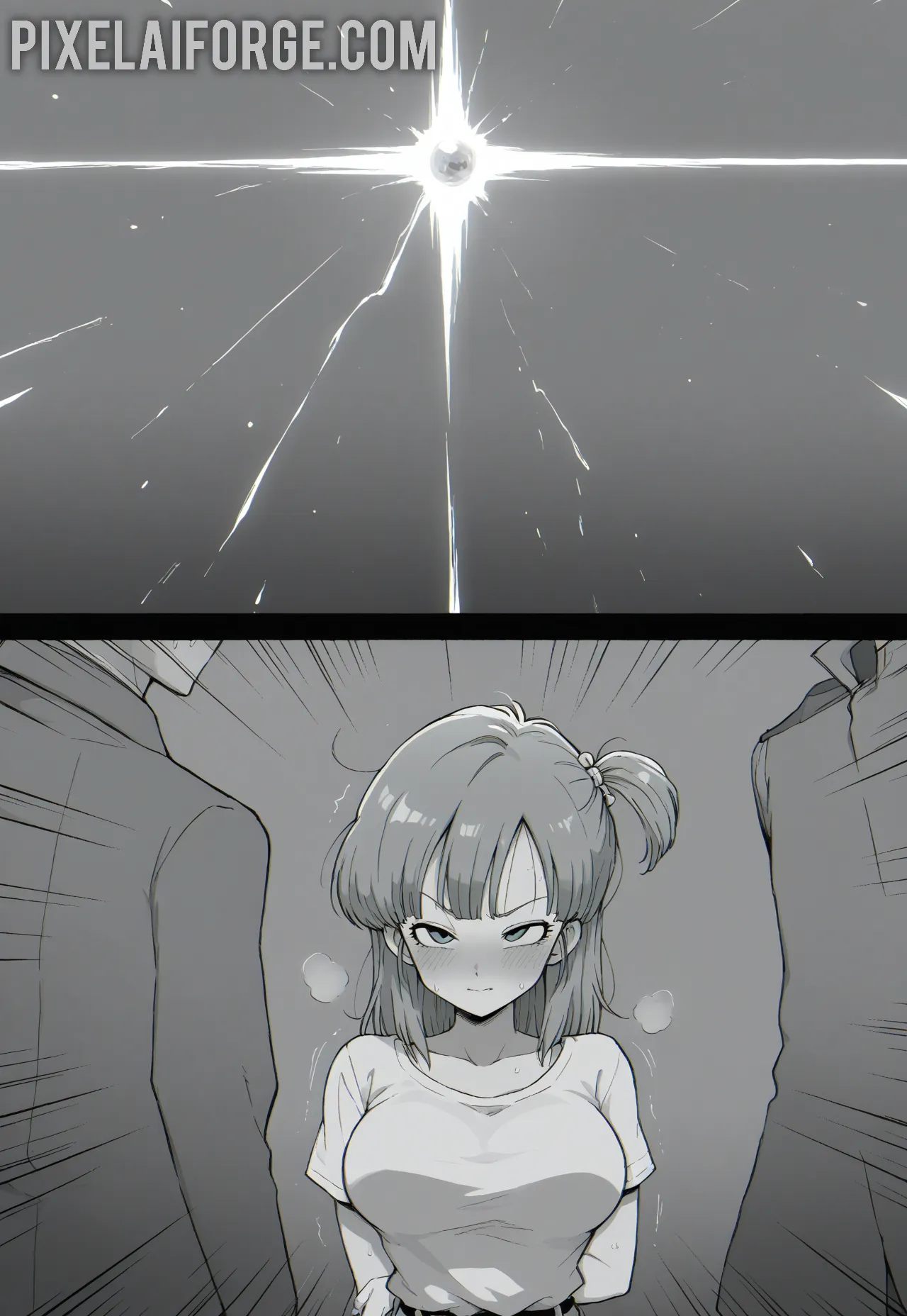 Arte hentai ilustración increíble de Fairy Tail Desnuda generado por IA