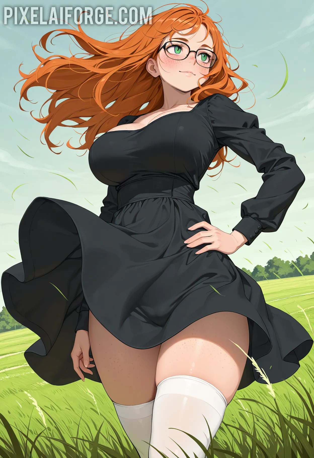 Arte hentai ilustración increíble de Feliz Paloma Gonzalez generado por IA