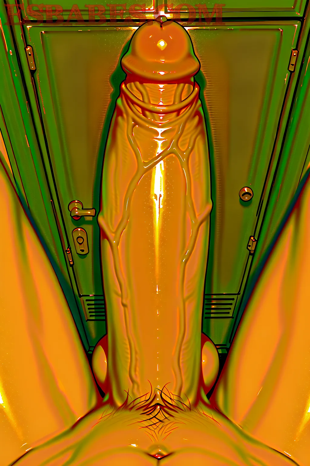 Arte hentai ilustración increíble de Flaca Pelirroja Desnuda generado por IA