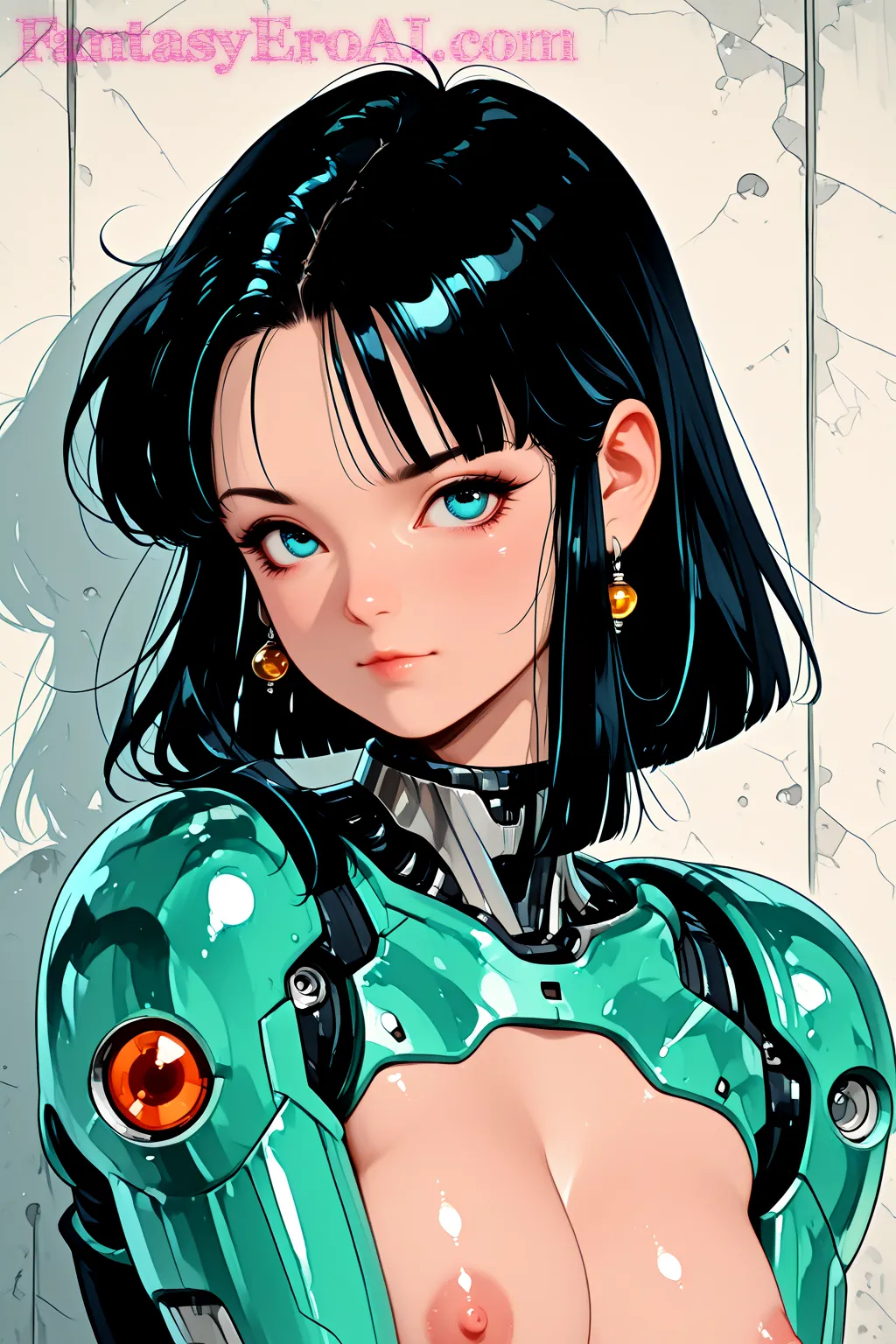 Arte hentai ilustración increíble de Flacas Guaronas Desnudas generado por IA