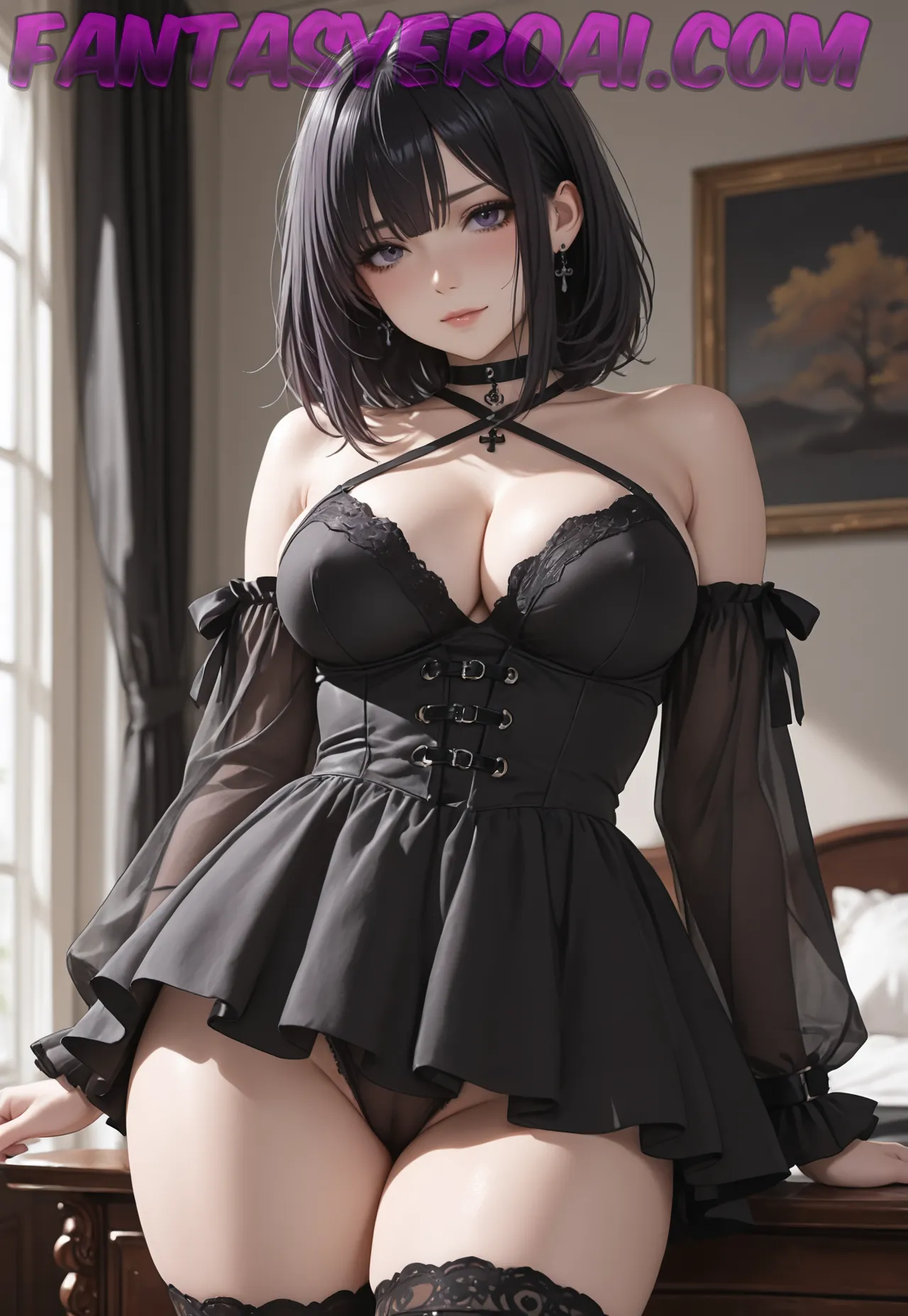 Arte hentai ilustración increíble de Fotos Caseras De Amateur Desnudas Uno generado por IA