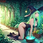 Arte hentai ilustración increíble de Frieren Gojo Satoru Yuri Shoujo Ai Reverse Harem generado por IA