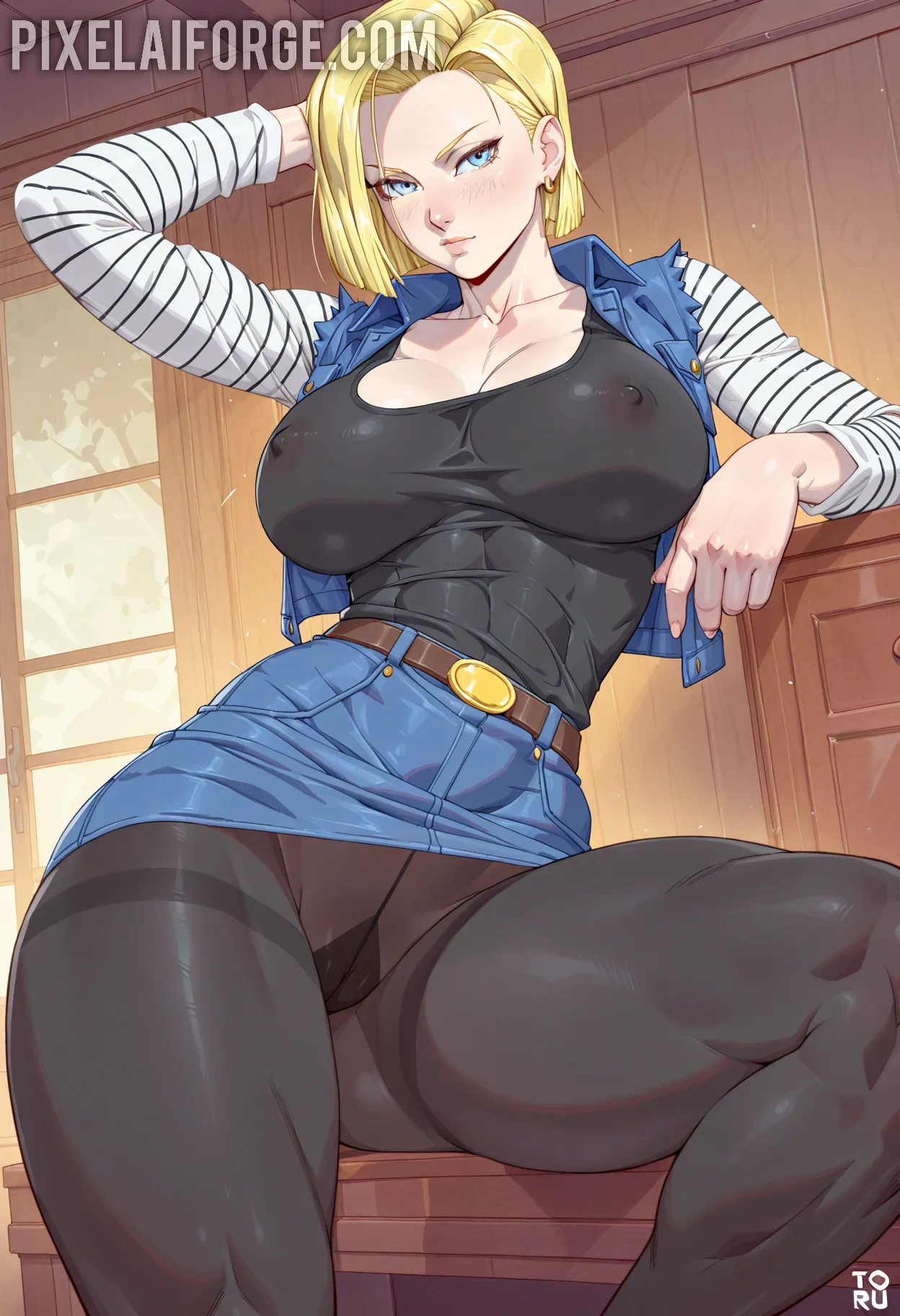 Arte hentai ilustración increíble de Fullmetal Alchemist Oshi No Ko Amv Neon Genesis Evangelion Catgirl generado por IA