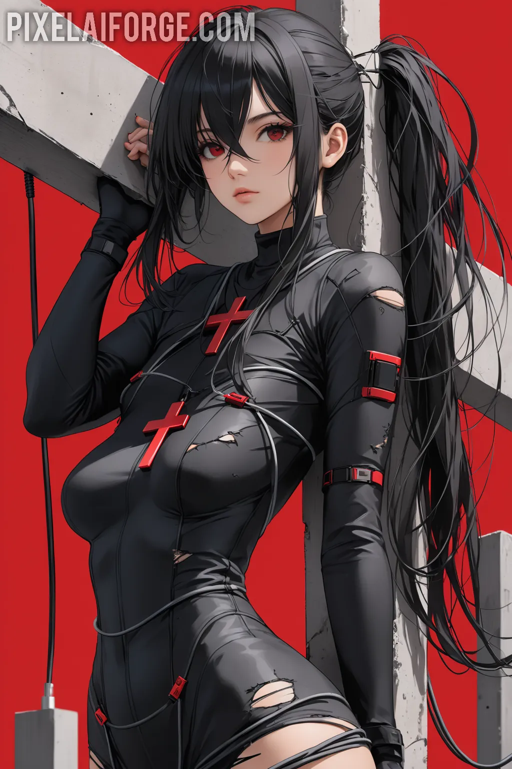 Arte hentai ilustración increíble de Gorda Morena generado por IA