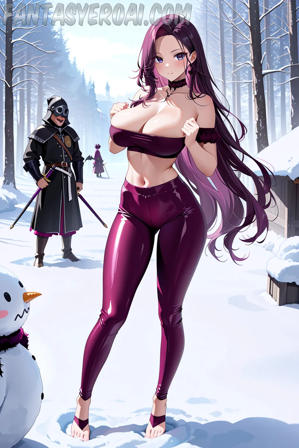 Arte hentai ilustración increíble de Gothic Girls generado por IA