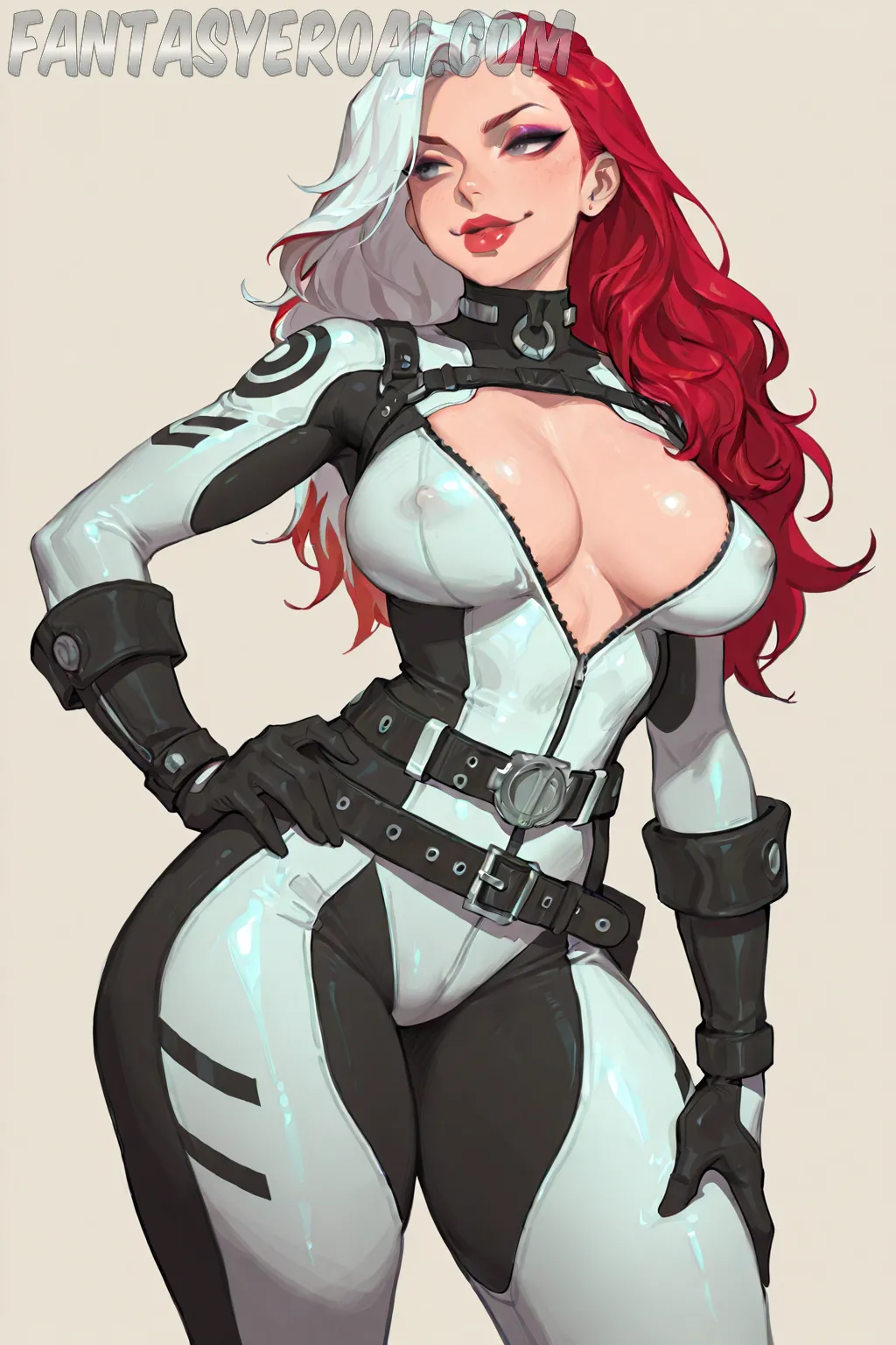 Arte hentai ilustración increíble de Grandes Tetas Naturales generado por IA