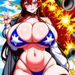 Arte hentai ilustración increíble de Guerrera Asiatica generado por IA