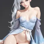 Arte hentai ilustración increíble de Hannah Palmer Tetas generado por IA