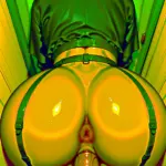 Arte hentai ilustración increíble de Heather Vandeven Strips Her Bikini generado por IA