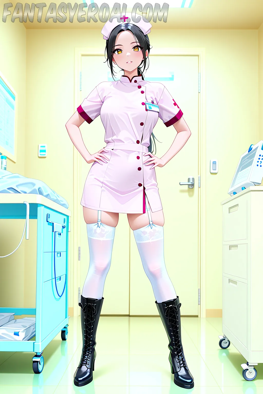 Arte hentai ilustración increíble de Heidi Romanova Desnuda generado por IA