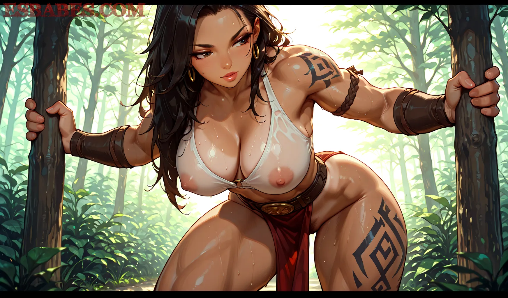 Arte hentai ilustración increíble de Helga Lovekaty La Mujer Espectaculo generado por IA