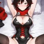 Arte hentai ilustración increíble de Hermosa Chica Anime Desnuda Con Gafas generado por IA