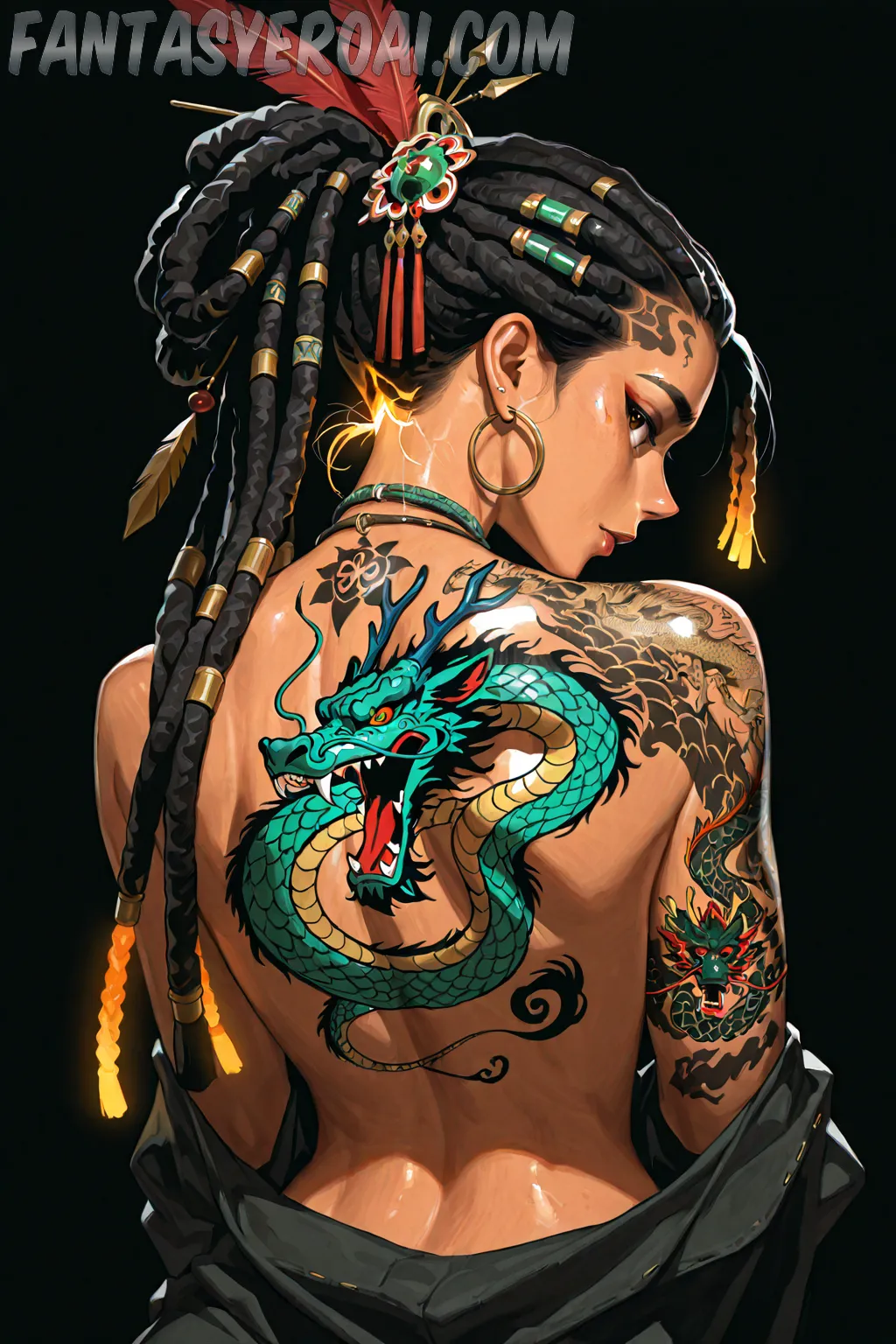 Arte hentai ilustración increíble de Hot Gothic Girls generado por IA