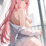 Arte hentai ilustración increíble de Hot Mirror Nude generado por IA