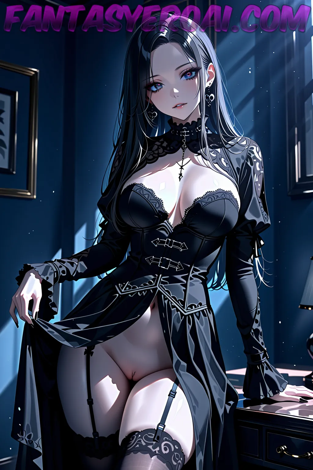 Arte hentai ilustración increíble de Hunter X Hunter Best Anime Anime Dubbed Shounen Ai Senpai generado por IA