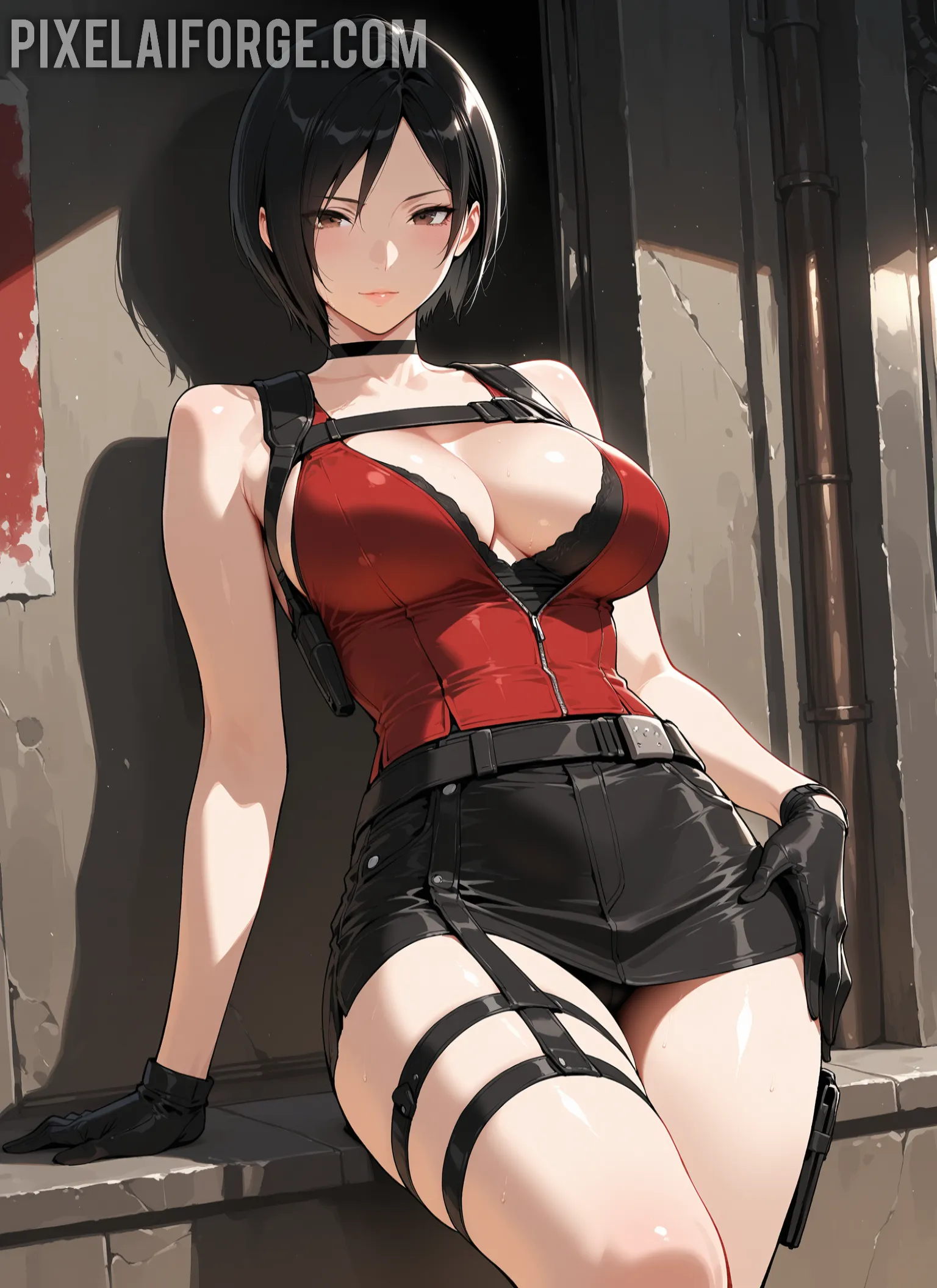 Arte hentai ilustración increíble de Impacto Konomi Kohara Anime Slice Life generado por IA