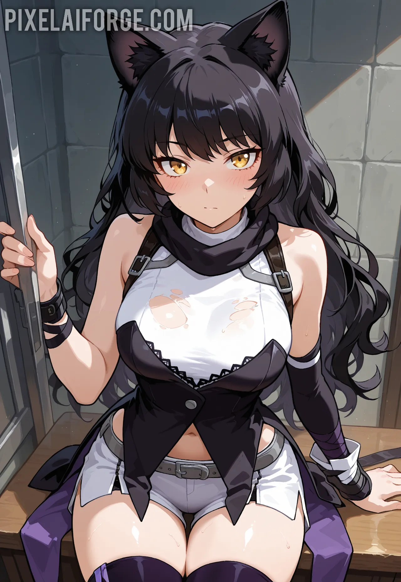 Arte hentai ilustración increíble de Impacto Shigeno Kuwabara Anime Emergente generado por IA