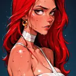 Arte hentai ilustración increíble de Jaclyn Swedberg generado por IA
