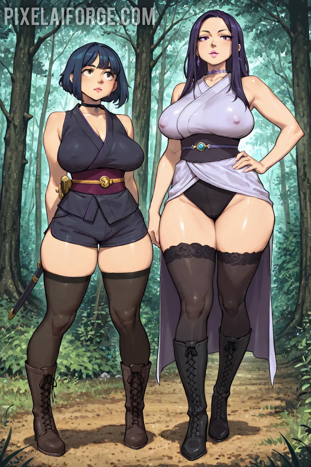 Arte hentai ilustración increíble de Jennifer Love Hewitt generado por IA