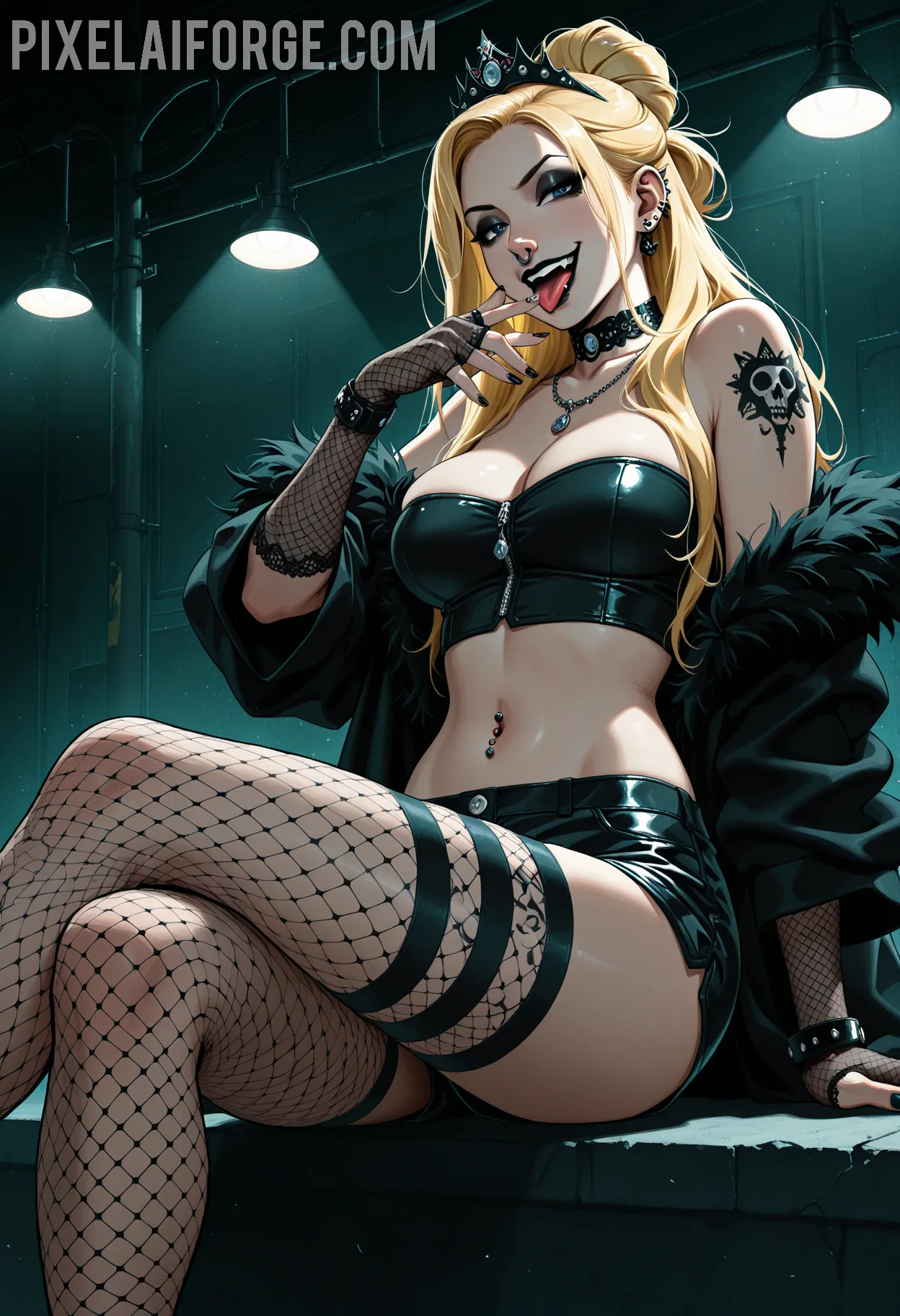 Arte hentai ilustración increíble de Judy Alvarez Cyberpunk 2077 Cosplay generado por IA