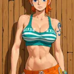 Arte hentai ilustración increíble de Juju Maia Desnuda Y Mojada generado por IA