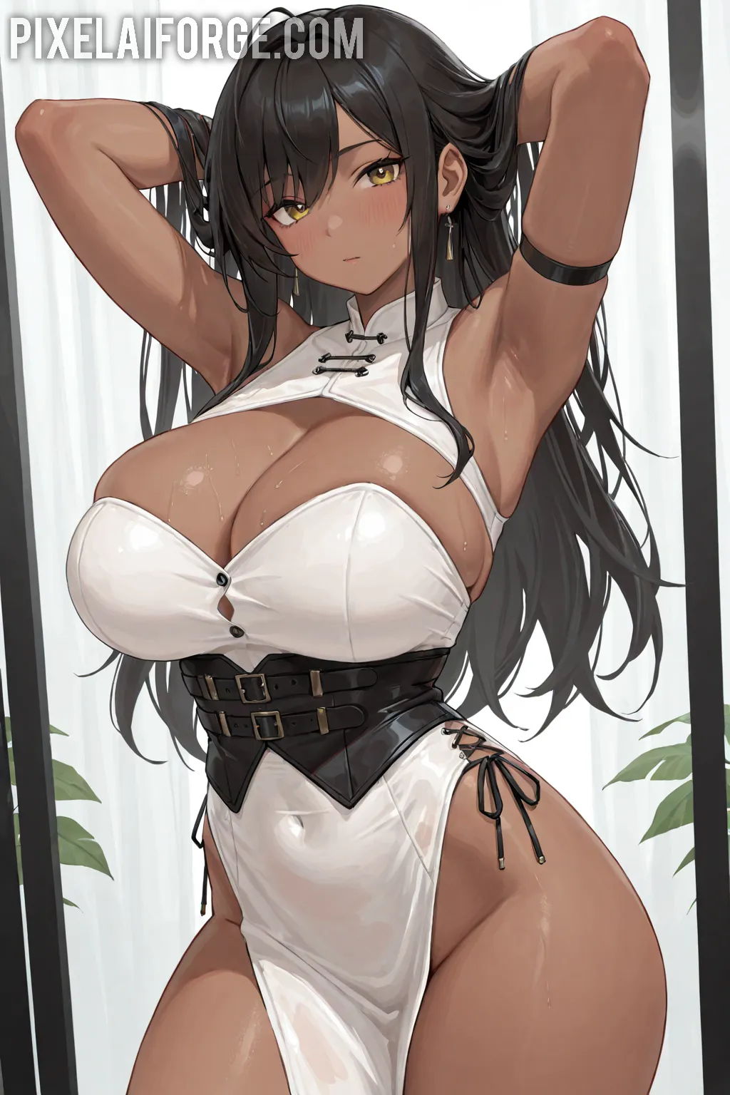 Arte hentai ilustración increíble de Jujutsu Kaisen Kaiju No 8 Hentai Demon Slayer Anime Season generado por IA