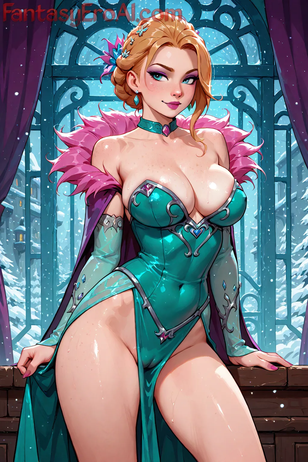 Arte hentai ilustración increíble de Julia Yaroshenko Desnuda Modelo Rusa generado por IA