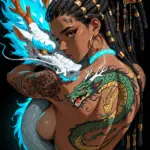 Arte hentai ilustración increíble de Kaiju No 8 Cosplay Netflix Anime Ecchi Catgirl generado por IA