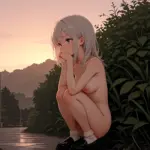 Arte hentai ilustración increíble de Kaitlin Posando Desnuda generado por IA