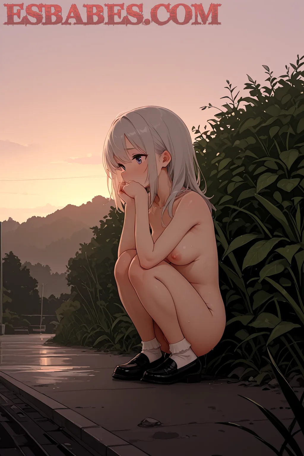 Arte hentai ilustración increíble de Kaitlin Posando Desnuda generado por IA