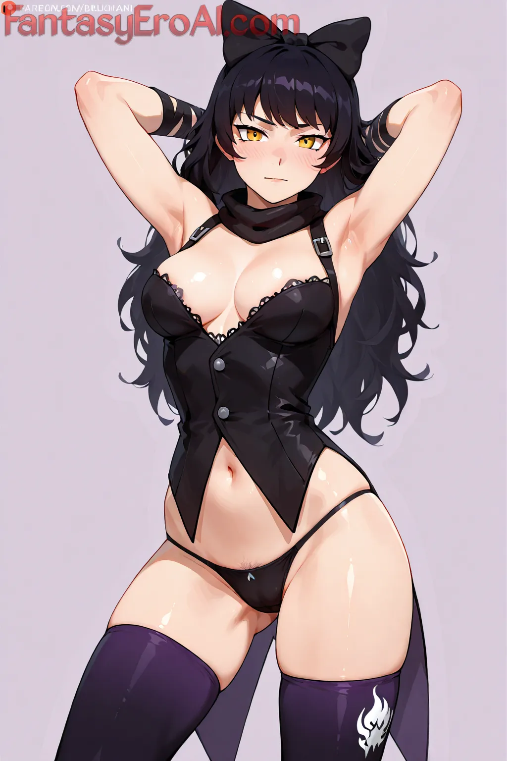 Arte hentai ilustración increíble de Karlakursh420 Mostrando Su Sabrosa Vulva generado por IA