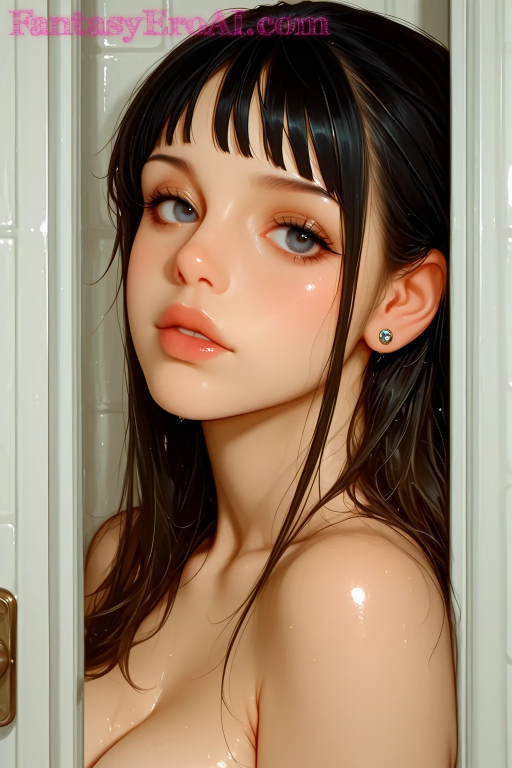 Arte hentai ilustración increíble de Kasana Muestra Su Tetitas generado por IA