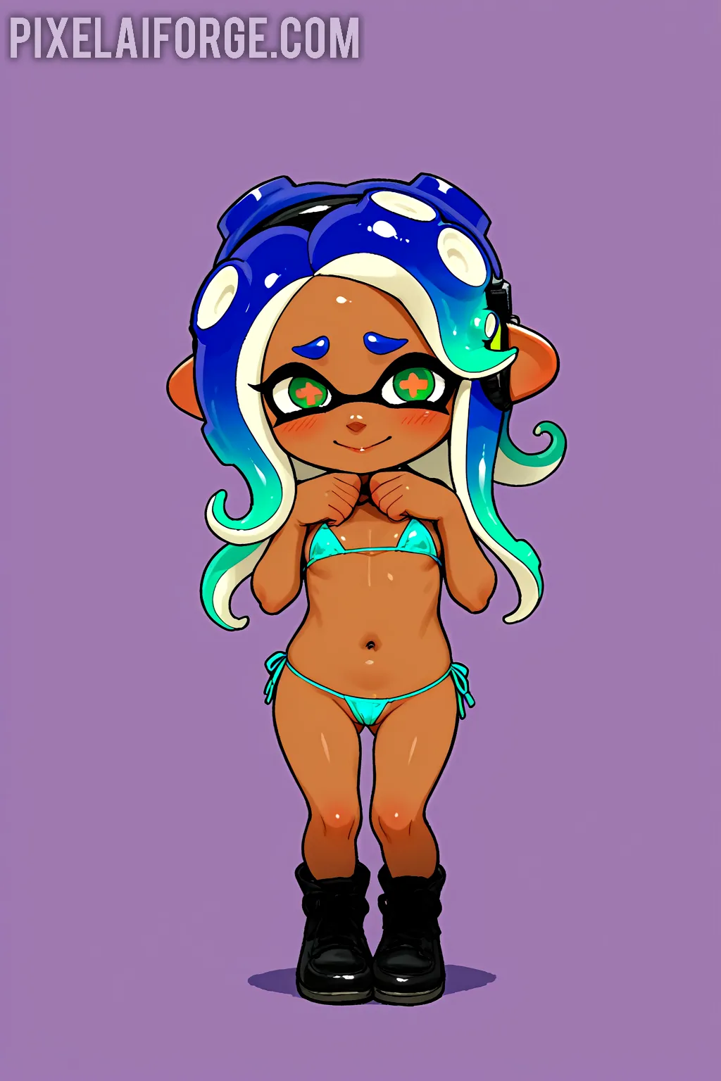 Arte hentai ilustración increíble de Kids Work And Technology generado por IA