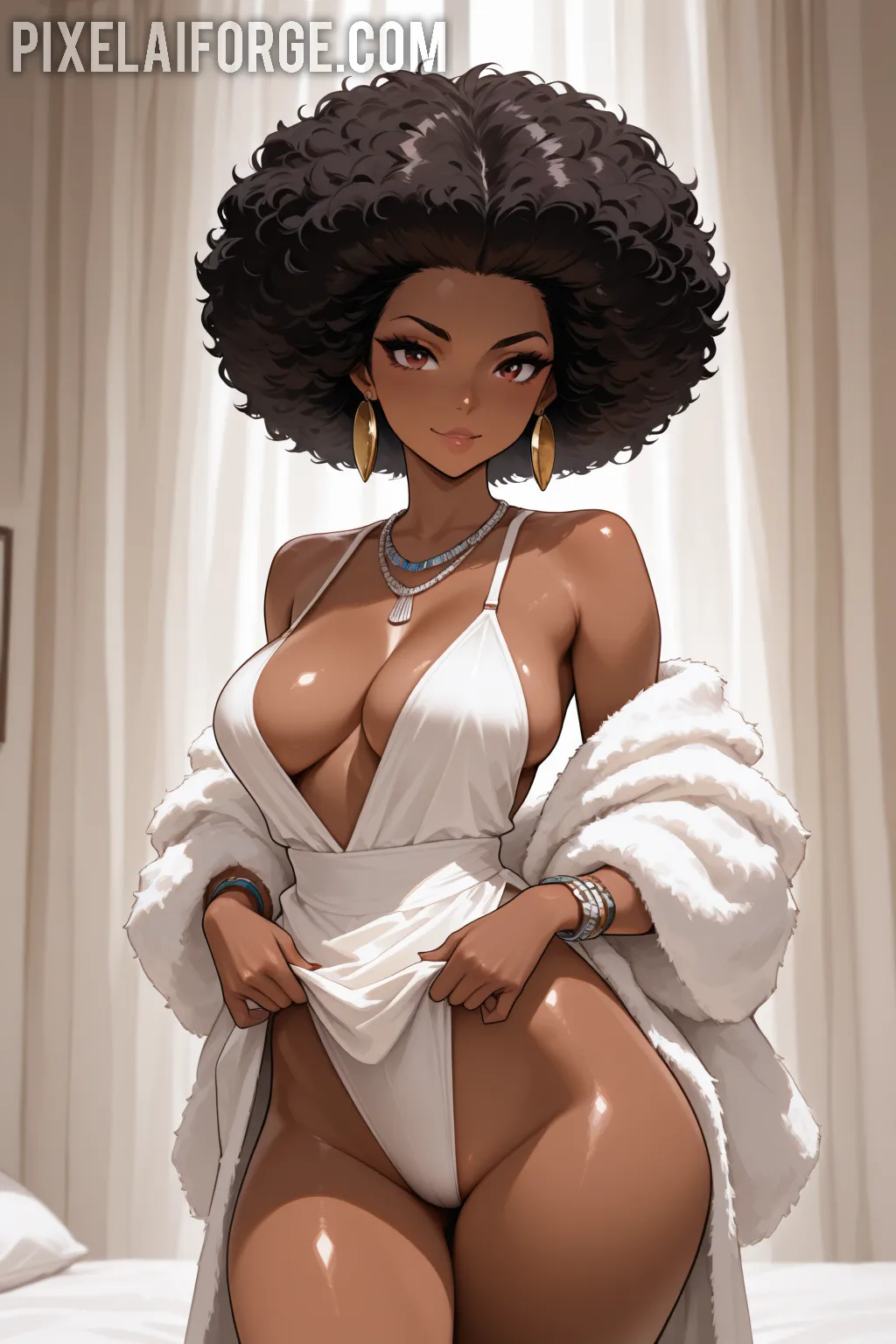 Arte hentai ilustración increíble de Krystal Boyd Hot Russian Teen generado por IA