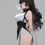 Arte hentai ilustración increíble de La Atrevida Modelo Riley Reid generado por IA