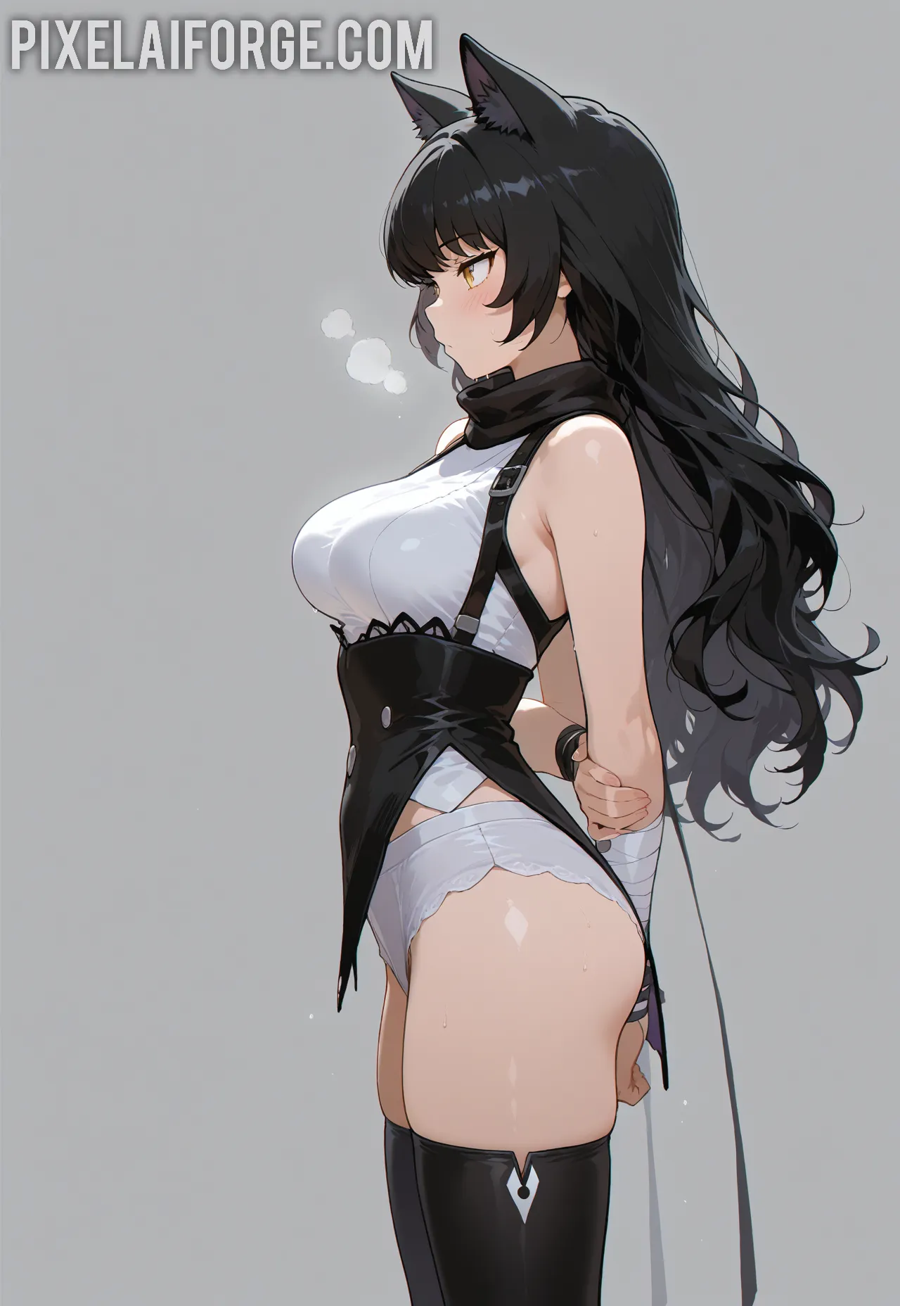 Arte hentai ilustración increíble de La Atrevida Modelo Riley Reid generado por IA