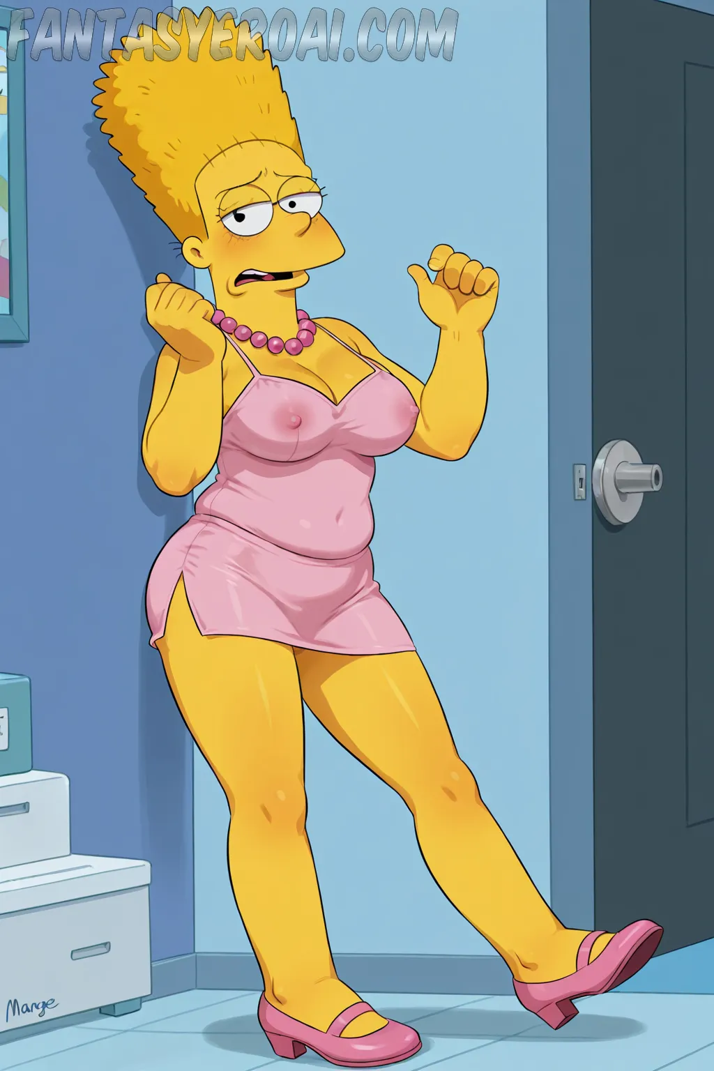 Arte hentai ilustración increíble de La Belleza Natural De Mikaela Fuente generado por IA