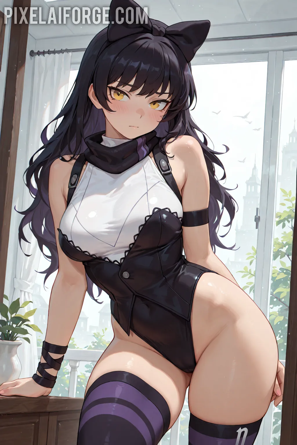 Arte hentai ilustración increíble de La Espectacular Canaria Fiama Rodriguez generado por IA