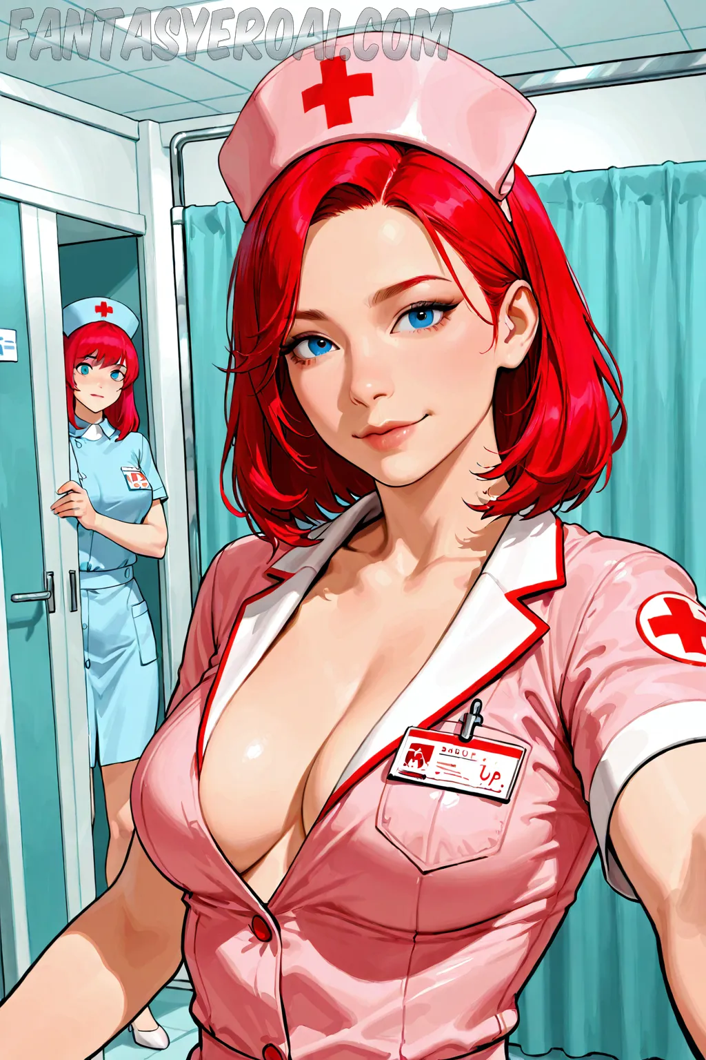 Arte hentai ilustración increíble de La Flamante Chloe Maxwell Desnuda generado por IA