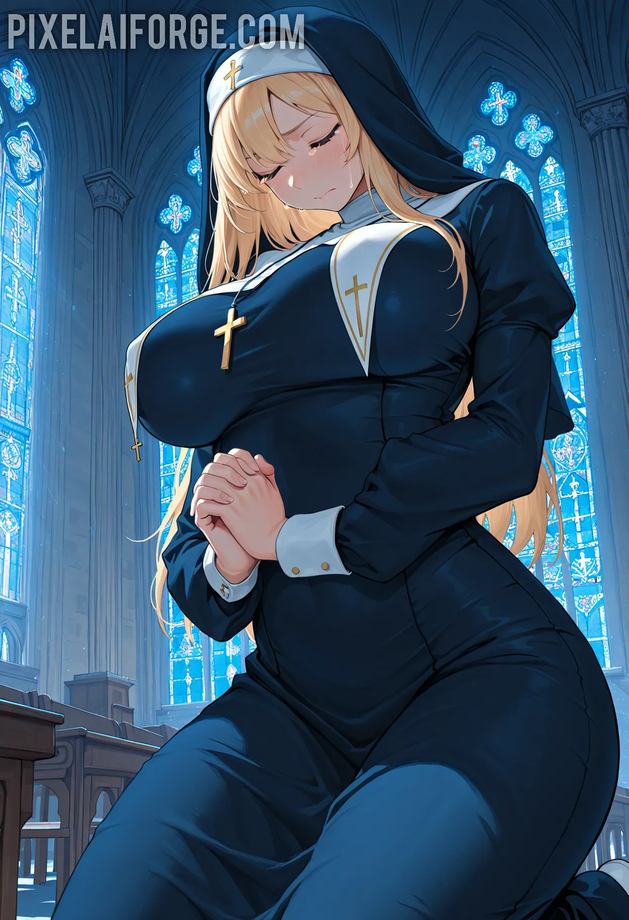 Arte hentai ilustración increíble de La Joven Kasana generado por IA