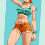 Arte hentai ilustración increíble de La Vulva Rosa De Una Adolescente generado por IA