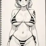 Arte hentai ilustración increíble de La Zorrita Tiene Calor generado por IA