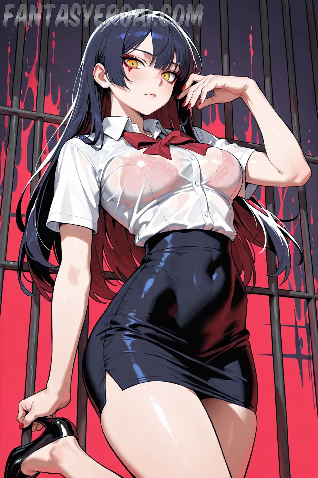 Arte hentai ilustración increíble de Laetitia Bouffard generado por IA