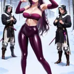 Arte hentai ilustración increíble de Las Bellas Delgadas De Esbabes generado por IA