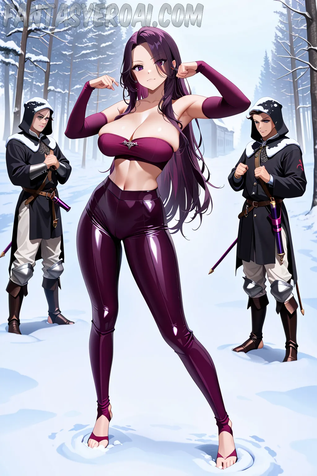 Arte hentai ilustración increíble de Las Bellas Delgadas De Esbabes generado por IA