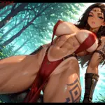 Arte hentai ilustración increíble de Las Mujeres Famosa Tambien Tienen Corazon generado por IA