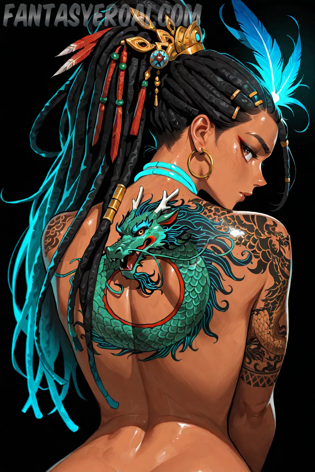 Arte hentai ilustración increíble de Leanna Decker generado por IA