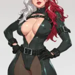 Arte hentai ilustración increíble de Lenceria Transparente Y Cono Peludo generado por IA