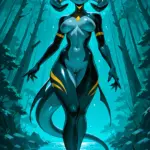 Arte hentai ilustración increíble de Lilahanne Desnuda Modelo generado por IA