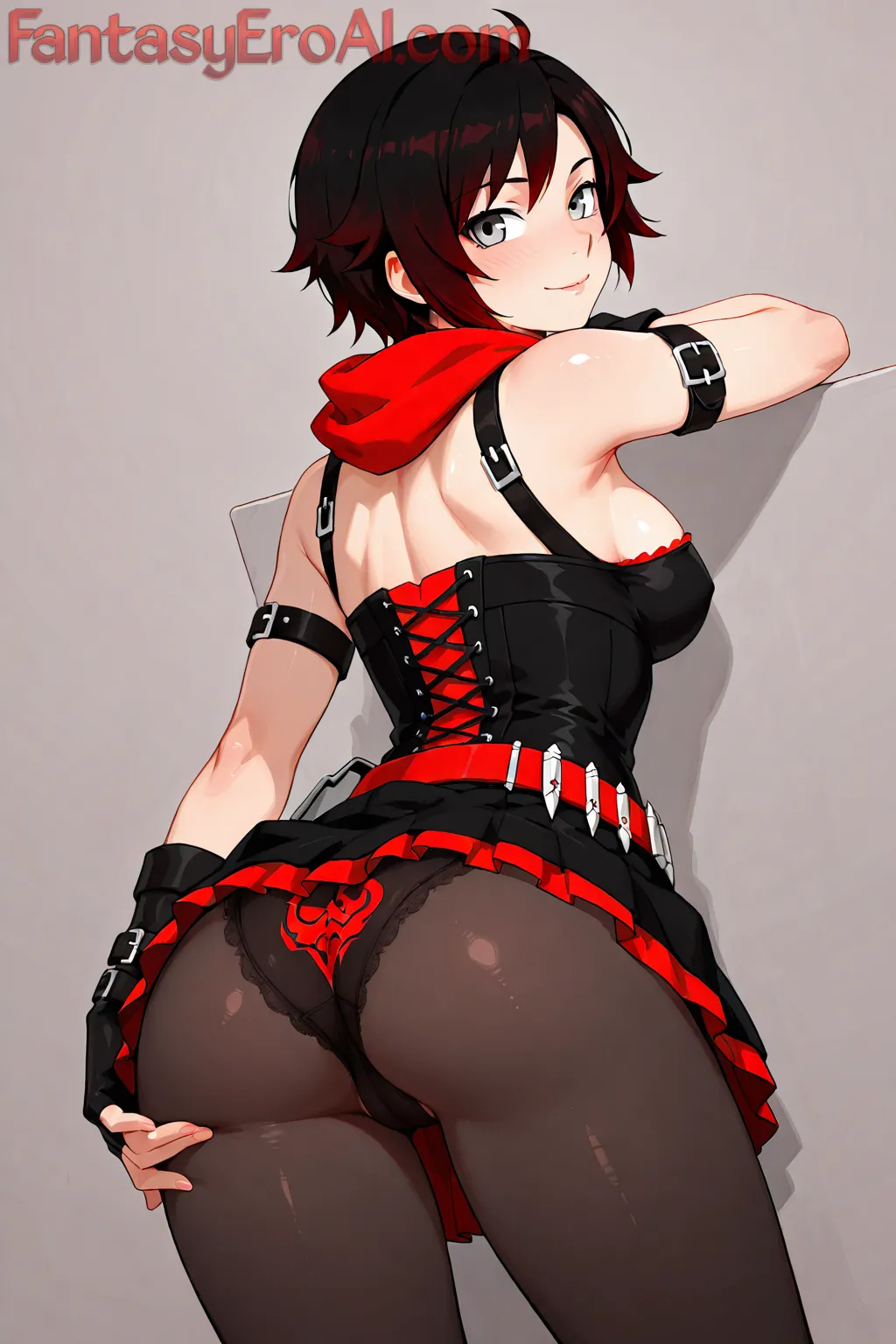 Arte hentai ilustración increíble de Linia Roja generado por IA